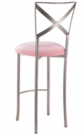 Simply X Barstool with Soft Pink Velvet Cushion
