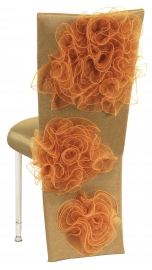Gold Taffeta Jacket and Tulle Flowers with Boxed Cushion on Ivory Legs