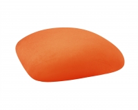 Barstools with Orange Velvet Cushions