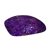 Chairs with Purple Paint Splatter Cushions