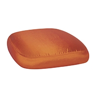 Barstools with Orange Taffeta Cushions